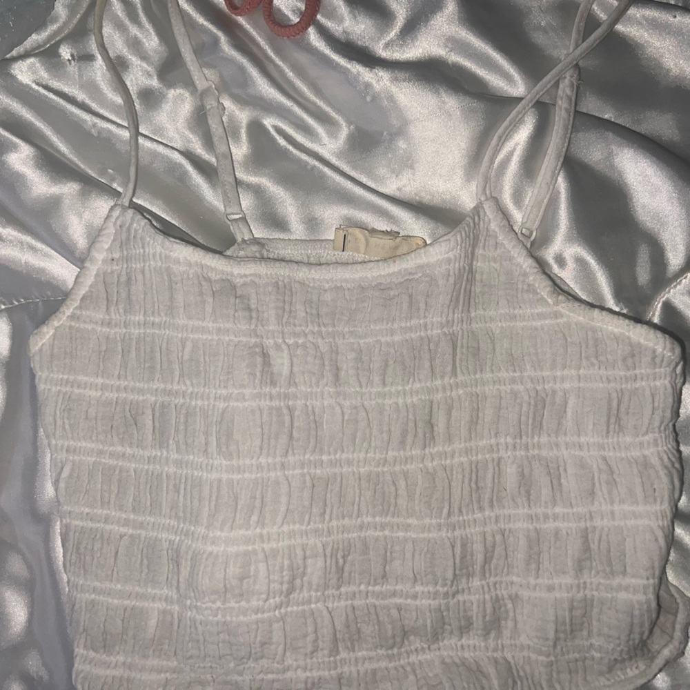 White spaghetti strap tank top